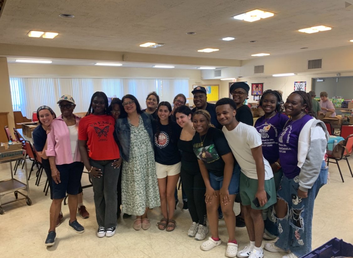 Rep Rashida Tlaib at People's Pantry